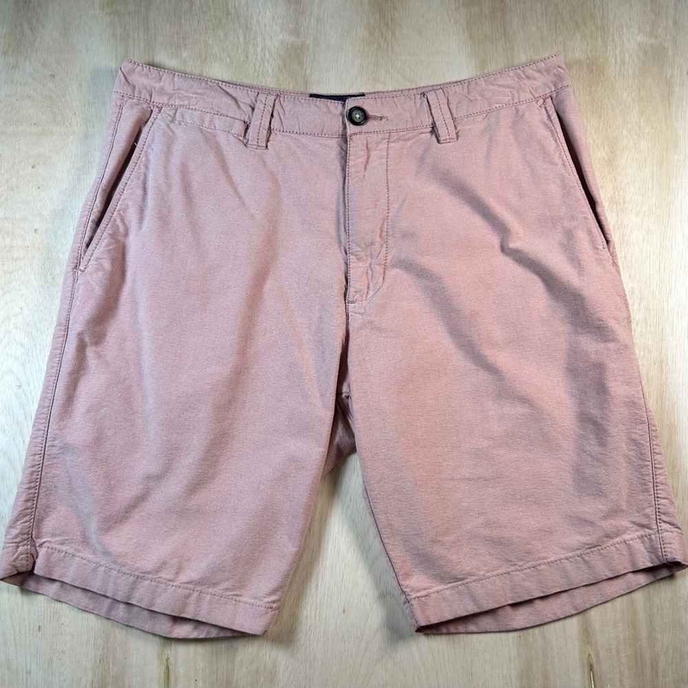 American Rag Mens Slim Fit Chino Shorts 36 Pink 100% Cotton Casual Summer